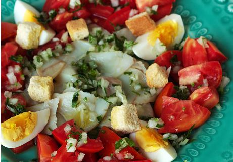 Salada de Bacalhau e Tomate