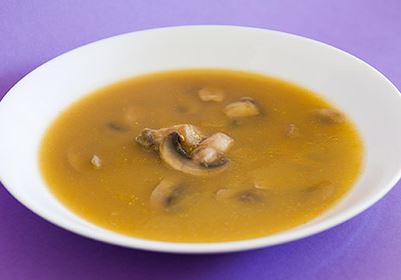 Sopa de Beringela com Cogumelos