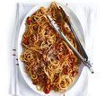 Spaghetti com bacon e tomate