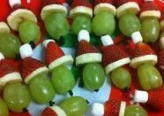 Espetinhos de Frutas para o Natal